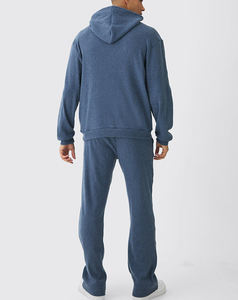 Conjunto Deportivo de Felpa para Hombre, 100% Algodón, con Logotipo Personalizado, Transpirable, con Cierre, Lavado Ácido, Estampado, para Invierno - Product Image 5