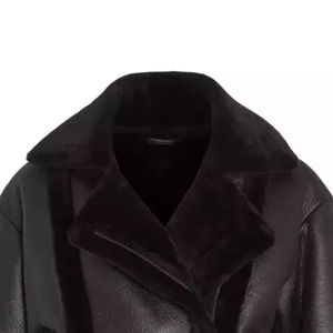 Chaqueta de Cuero para Mujer de Diseño Profesional, Transpirable, de Piel de Vaca y Forro de Piel de Oveja, Material de Alta Calidad, Lavada, al Mejor Precio para Invierno - Product Image 5