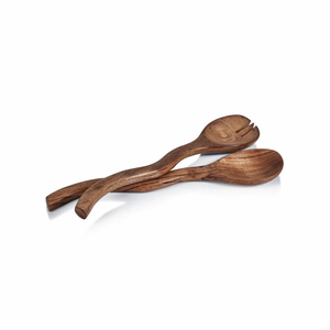 FAIZA CRAFT Eco-Friendly <b>Wooden</b> Serving Spoons <b>Set</b> of 2-Dishwasher & Microwave Safe for Daily Use - Product Image 5