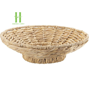 Set of 3 Customizable Eco-Friendly Boho <b>Water</b> Hyacinth Tray Basket Storage Serving Food <b>Container</b> OEM HNH Craft Vietnam - Product Image 4