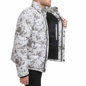 Manteau court pour homme, col montant, en polyester léger, tendance automne-hiver, avec logo personnalisé OEM - Product Image 3
