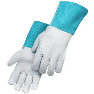 High Quality Reflective Safety Hand Protection TIG Welding <b>Gloves</b> Cowhide Grain Split Leather Cotton CE Certified Standards - Product Image 5