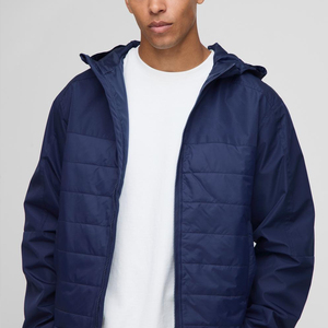 Blouson matelassé en nylon bleu pour homme 2025 – Col montant, hiver, à capuche, rembourré de plumes, du XS à toutes les tailles – Vente en gros - Product Image 3