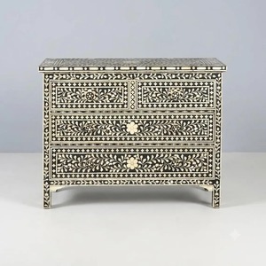 Mesa Auxiliar de Lujo con Incrustaciones de Hueso de Excelente Calidad, con Patrón de Mosaico Hecho a Mano, Mueble Decorativo para Sala de Estar en Venta - Product Image 6