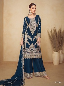 Traje Sharara con dupatta y bordado pesado con lentejuelas para mujer, ideal para cualquier ocasión como bodas. - Product Image 3