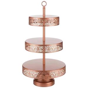 Support à cupcakes en or rose support à gâteaux et pâtisseries de salon moderne plateau à gâteaux meilleure vente pour mariage anniversaire fête à la maison 2023 - Product Image 1