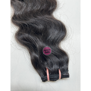 Cabello Humano Indio Natural Ondulado, Doble Trama a Máquina, Cabello Virgen Remy sin Procesar, Resistente a la Caída, Suave y Brillante, Listo para Permanente, 100g - Product Image 1
