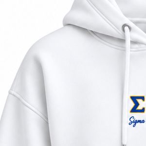 Custom Sigma Gamma Rho <b>Women</b> Cropped Pullover Hoodie <b>White</b> SGRho Greek Letter Sorority Hooded Sweatshirt Casual Fashion <b>Crop</b> <b>Top</b> - Product Image 4