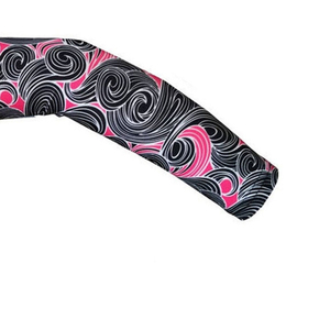 Manchons de bras à manches longues pour femme de qualité supérieure avec motif géométrique rose et noir, protection solaire UPF50+, coupe compressive 2026 - Product Image 6