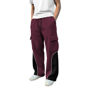 Pantalon cargo décontracté personnalisé avec logo, coupe droite, ample, de haute qualité, évasé, pour hommes, pantalon de sport pour hommes - Product Image 1