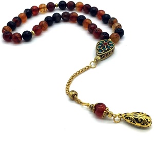 Rosario de Oración Islámico de Buena Calidad, 99 Piezas, Cuentas de Vidrio de 6mm, Tasbih Musulmán, Cuentas de Madera para Dhikr - Product Image 4