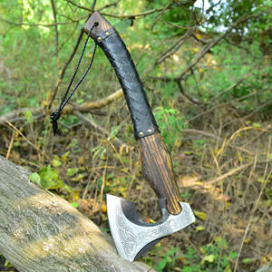 Top-Rated Thewizcrafts Custom Handmade Valhalla Industrial High Carbon Steel Viking Tactical Head Felling <b>Axe</b> <b>Wood</b> Handle - Product Image 4