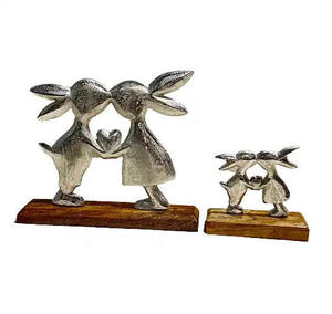 Sculptures d'Oiseaux Grue en Aluminium Plaqué Or, Décoration d'Intérieur, Sculpture d'Oiseau Grue pour la Décoration de Table de Salon - Product Image 6