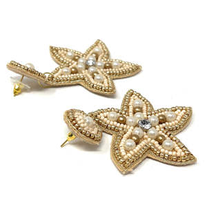 Luxury Handmade Glass Beaded Statement <b>Earrings</b> Floral Starfish Seed Bead Drop <b>Earrings</b> for Women OEM ODM - Product Image 2