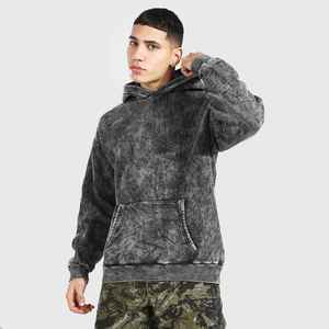 Quick Dry Vintage Fleece Winter Men's Hoodie Regular Men's Hoodie Regular Customizable Plain Dyed Streetwear Fit 100% Cotton - Product Image 6