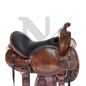 Selle de cheval western de haute qualité, équipement d'équitation en cuir artisanal, fabricant de sacoches de selle OEM pour la randonnée équestre et le ranch - Product Image 2