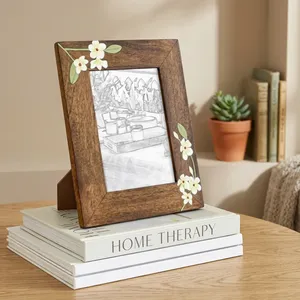 Handpainted Wooden Photo <b>Frame</b> for Home Decor Handmade Decorative <b>Picture</b> <b>Frame</b> for Table Wall Living Room Bedroom - Product Image 3