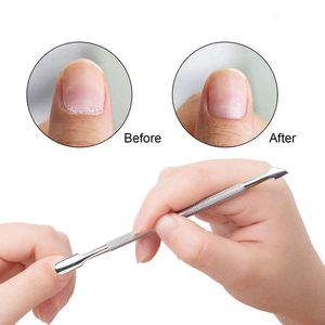 <b>Nail</b> Pusher Manufacturer Custom Cuticle Pusher Stainless Steel <b>Nail</b> Cleaning <b>Tools</b> Double Head Reusable Durable Precision - Product Image 4