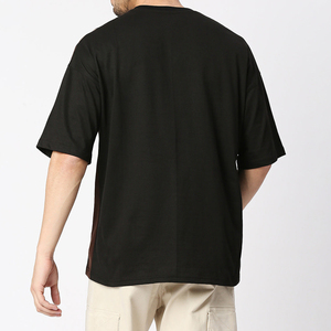 T-shirt pour homme de haute qualité, 100% coton, coupe ample, streetwear, uni, sans motif - Product Image 2
