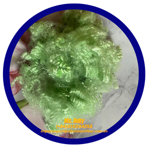 ผ้าโพลีเอสเตอร์100% คุณภาพสูงพร้อมใบรับรองคุณภาพระดับพรีเมียมพร้อมแกนเส้นใยโพลีเอสเตอร์15D HS สีเขียวหลักของเล่นแบบกลวงทำจากซิลิโคนวัสดุรีไซเคิลสำหรับใช้ปั่นทำจากคอนกรีต - Product Image 1