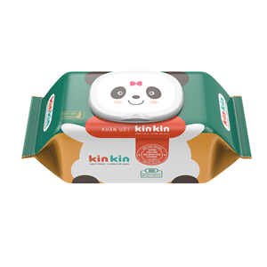 Lingettes humides pour bébé en tissu non tissé, eau purifiée, OEM/ODM Vietnam, Nouveau Kinkin, 100 lingettes, antibactériennes, prévention des érythèmes fessiers - Product Image 1