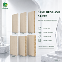 Panneau de fibres orientées mélaminé Jinbase SXT2889 couleur Ash Dune 18mm OSB E0 1220x2440mm pour meubles et menuiseries