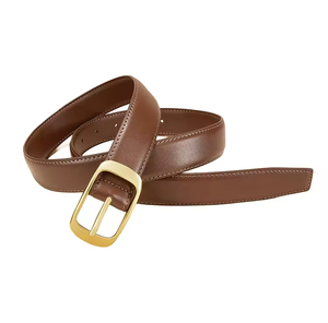 Cinturones de Cuero Vacuno a la Moda, 2.8 cm de Ancho, Cuero Genuino de Alta Calidad con Hebilla de Aleación para Jeans y Pantalones Casuales - Product Image 3