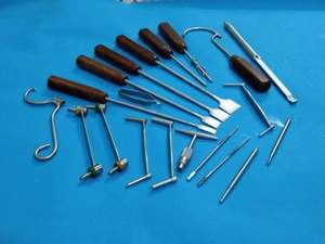 STKR INTERNATIONAL Bone Chisel Wire Passer <b>Drill</b> <b>Guides</b> Stainless Steel Silver Manual Surgical Orthopedic Instruments 20 Pcs CE - Product Image 2