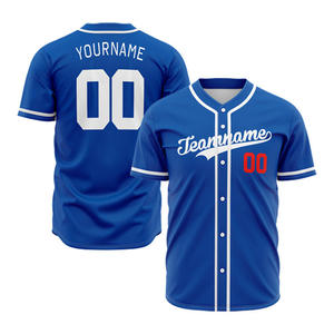 Maillot de baseball unisexe personnalisé noir et turquoise, col en V, manches courtes, taille élastique, évacuation de l'humidité, 320g, coupe ajustée, en polyester - Product Image 2