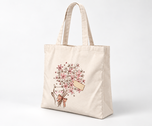Bolsa de Tela de Algodón Estampada con Ramo de Gatos, Color Blanco Natural, 150 GSM, 38x42 cm, Ecológica, Reutilizable, Calidad de Exportación, Venta al Por Mayor - Product Image 6