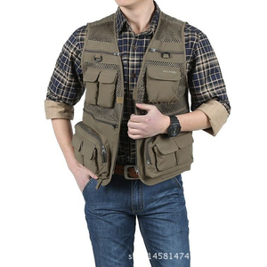 Chaleco Clásico Multibolsillos para Hombre, Chaqueta Informal de Reportero para Exteriores, Chaleco de Seguridad al por Mayor con Bolsillo de Malla - Product Image 5