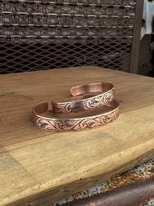 Rose Gold Plated <b>Copper</b> Alloy Cuff <b>Bracelet</b> Plant Pattern Classic Unisex Jewelry men women <b>bracelet</b> <b>copper</b> custom personalized - Product Image 4