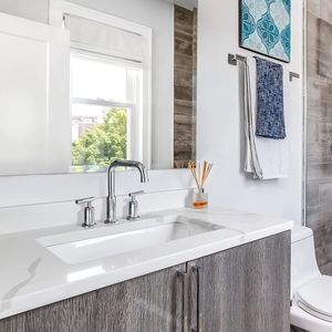 Rubinetto per lavabo bagno cromato a doppia maniglia da 8 pollici con scarico a scomparsa - Product Image 3