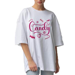 Organic Cotton Premium Quality Solid Blue Tees Round Custom Print Lightweight Short Sleeve Tshirts Casual <b>Loose</b> <b>Women</b> T-<b>shirts</b> - Product Image 2