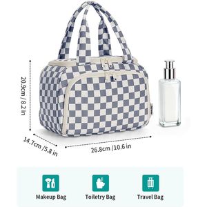 Borsa da Viaggio Grande e Spaziosa per Articoli da Toeletta, Organizer Portatile per Cosmetici e Trucchi da Donna per Essenziali in Movimento - Product Image 3