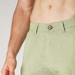 Pantalones Cortos Cargo Color Caqui para Hombre, Cintura Media, Cierre de Botones, Color Sólido, Tela Oxford, Estilo Casual, Transpirables, con Bolsillos, Largo Bermuda - Product Image 3