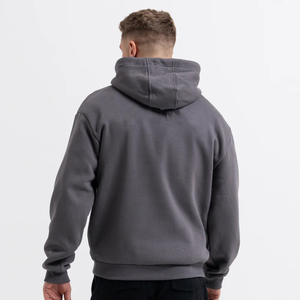 Sweat à capuche d'hiver pour homme, design personnalisé, logo imprimé sur le devant, coupe classique, tissu personnalisé polyester/coton, respirant, coupe-vent - Product Image 2