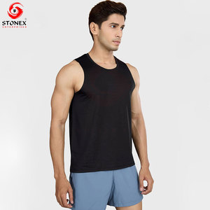 Camiseta sin mangas para hombre, chaleco de gimnasio para culturismo, camiseta muscular de corte profundo para fitness, entrenamiento, ropa deportiva, servicios OEM - Product Image 3