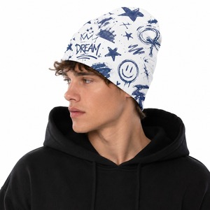 Wholesale Custom 100% <b>Wool</b> Knit Adjustable Casual <b>Beanie</b> Cap Soft Warm Winter <b>Hat</b> Manufacturer Supplier - Product Image 2