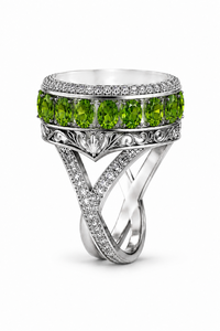 Bague Cocktail Moderne de Luxe Vintage Roy Diamond en Argent 925 avec Diamant de Laboratoire, Plaqué Rhodium, Sertissage Pavé, Bijou Femme, Cadeau - Product Image 5