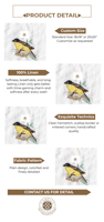 Breloque oiseau jaune, broderie vive qui illumine les occasions festives.