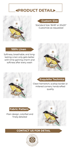 Breloque oiseau jaune, broderie vive qui illumine les occasions festives. - Product Image 2