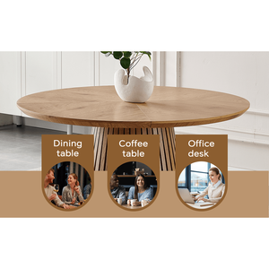 Tavolo da Pranzo Moderno per Cucina, Design in Legno alla Moda, Multifunzionale per Riunioni Familiari - Product Image 6