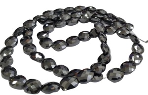 Cuentas de diamante de moissanita de forma elegante ovalada negra de 9,50 MM + 11 MM, cuentas de moissanita facetadas hechas a mano, joyería personalizada - Product Image 2