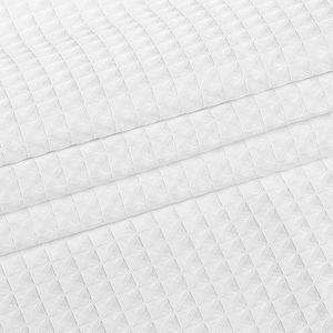 Tenda da Doccia in Poliestere a Nido d'Ape da 240 GSM, Bianca, con Ganci Resistenti alla Ruggine, Lavabile in Lavatrice per Uso in Bagno - Product Image 6