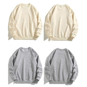 Sweat-shirt rose à col rond pour femme, 100% coton, tricoté, couleur unie, coupe classique, vêtements décontractés d'automne - Product Image 5