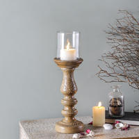 Deux pièces en bois pilier bougeoirs écologique pour anniversaire célébration conte décor bougie bâton support