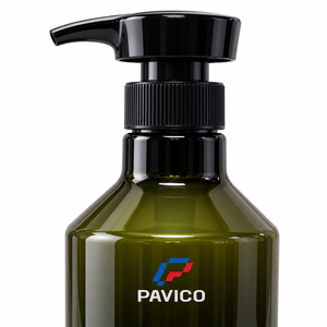800ml PET <b>Pump</b> <b>Bottle</b> 33mm Dark Olive Green <b>Shampoo</b> Lotion Body Wash Cosmetic Packaging with Silk Screen Printing Made Vietnam - Product Image 3