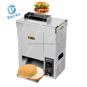 Grille-pain commercial pour pains à hamburger avec thermostat réglable, usage professionnel, 220V/110V, garantie 1 an - Product Image 1