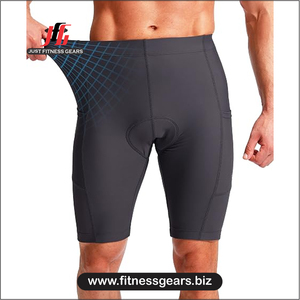 High Performance Eco-Friendly Breathable Spandex/Polyester <b>Cycling</b> <b>Shorts</b> Customizable Options Men-<b>Padded</b> Comfort Quick Dry - Product Image 1